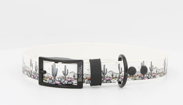 Lone-Blü: UV Printed 3/4" Adjustable BioThane® Dog Collar